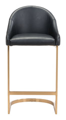 Scott Counter Chair Black & Gold