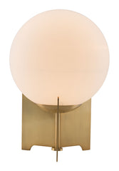Pearl Table Lamp White & Brass