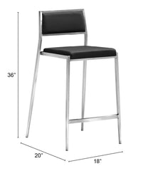 Dolemite Counter Chair (Set of 2) Black