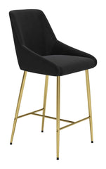 Madelaine Counter Chair Black & Gold