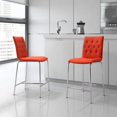 Uppsala Counter Chair (Set of 2) Tangerine