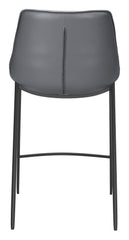 Magnus Counter Chair (Set of 2) Dark Gray & Black