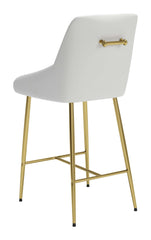 Madelaine Counter Chair White & Gold