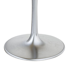 Gotham Dining Table 48" White & Silver