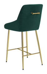 Madelaine Counter Chair Green & Gold
