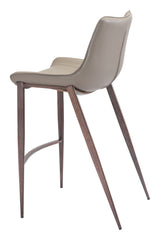 Magnus Bar Chair (Set of 2) Gray & Walnut