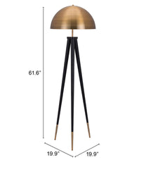 Mascot Floor Lamp Brass & Black