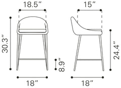 Reykjavik Counter Chair (Set of 2) Graphite