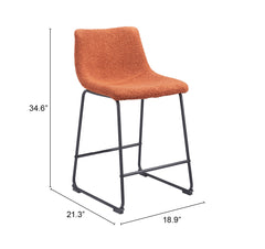 Smart Counter Chair (Set of 2) Burnt Orange