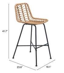 Malaga Bar Chair (Set of 2) Natural